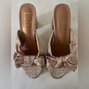 Lulus Rose Gold Heels - New, Never Worn, size 7.5